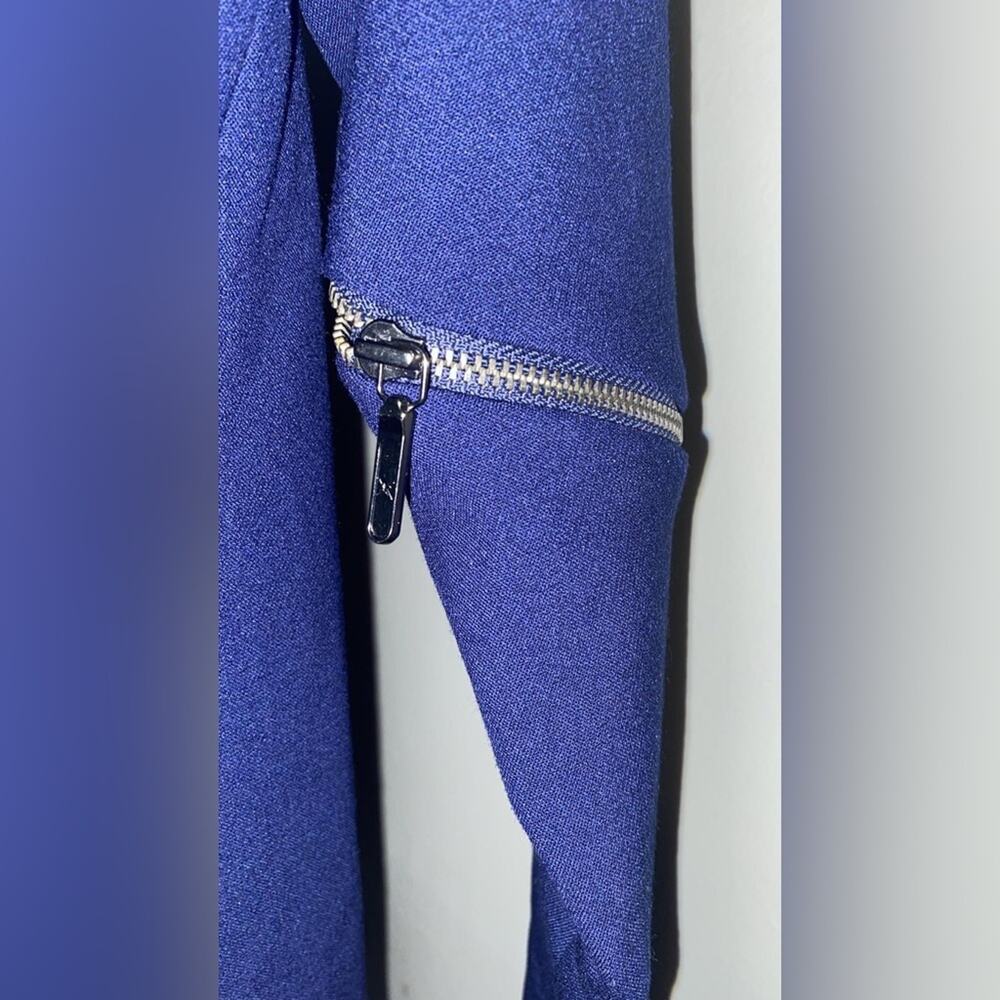 Artelier Blue Midi Zipper Dress Long Sleeve - Picture 6 of 10
